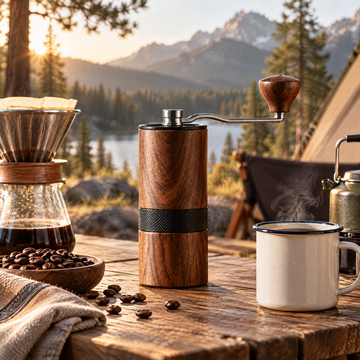 JORQEVAAI™ Walnut Hand Grinder