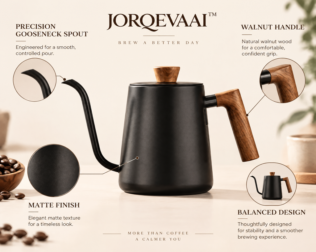 JORQEVAAI™ Precision Pour-Over Kettle