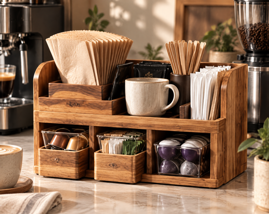 JORQEVAAI™ Coffee Station Organizer
