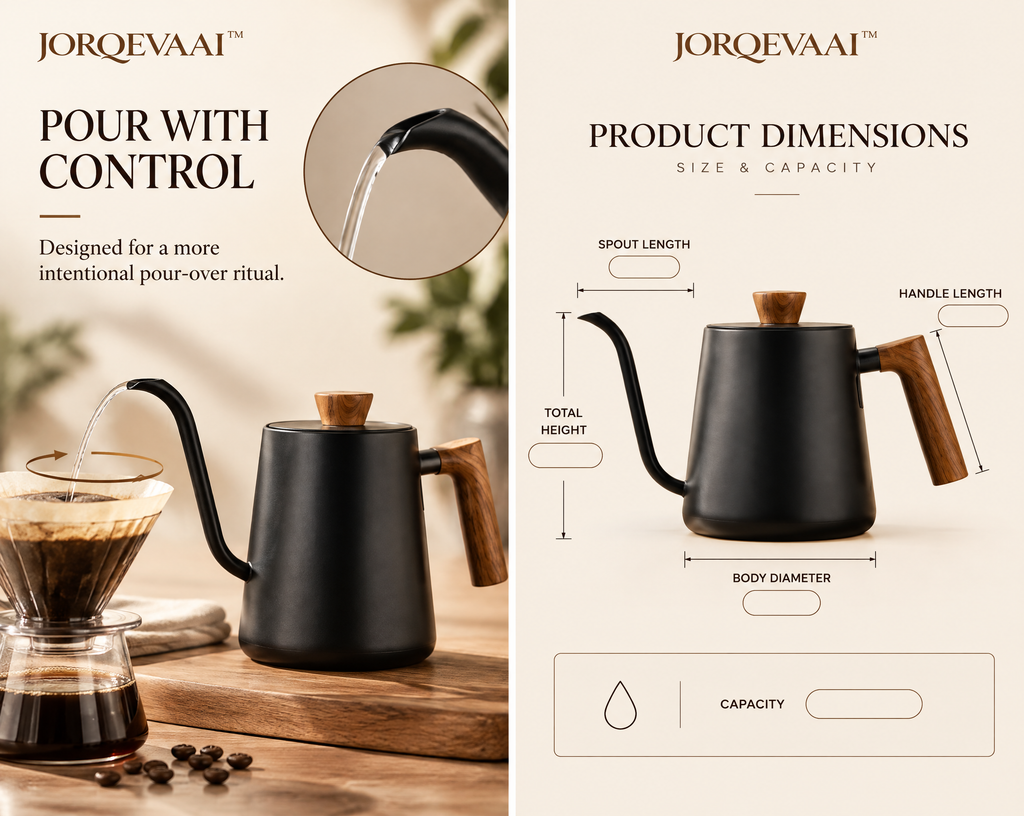 JORQEVAAI™ Precision Pour-Over Kettle