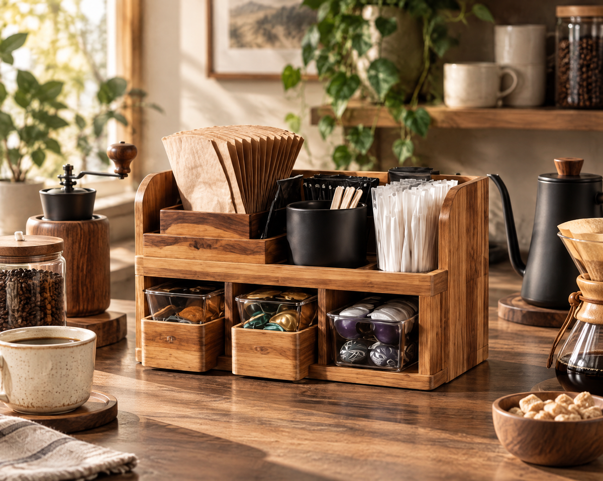 JORQEVAAI™ Coffee Station Organizer