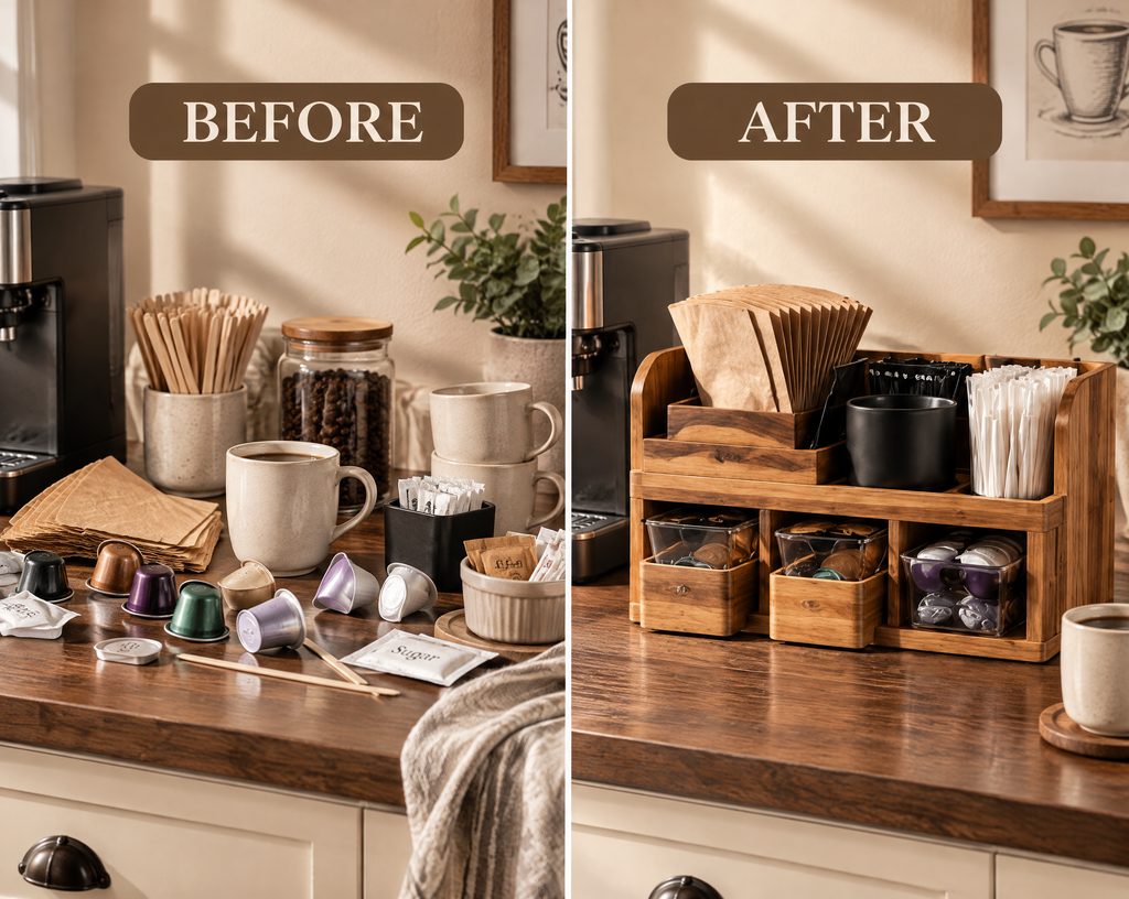 JORQEVAAI™ Coffee Station Organizer