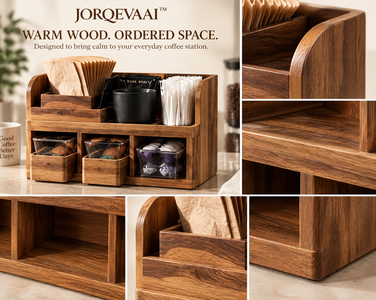 JORQEVAAI™ Coffee Station Organizer