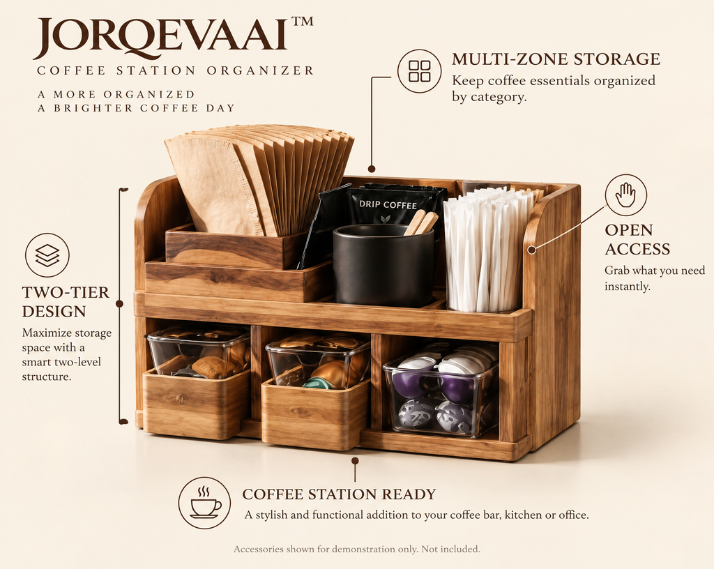 JORQEVAAI™ Coffee Station Organizer